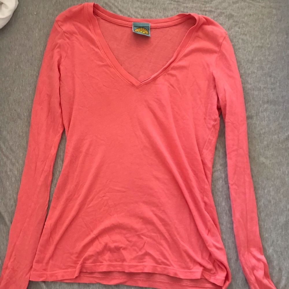 C&C California Salmon Colored Long Sleeve